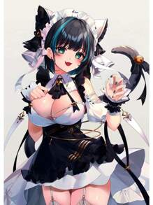 1PC Anime Kawaii Sweet Lovely Girls Sexy Figure Poster Ideal Gift Canvas Painting Posters And Print Wall Decor Room Decoration Wall Art Pictures Aesthetic For Living Home Bedroom Decor No Frame