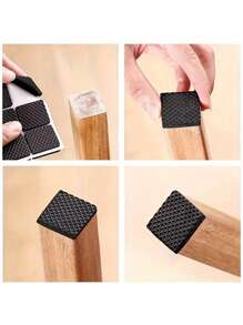 30pcs Anti-Noise Chair Leg Protectors, Non-Slip Furniture Pads For Dining Chairs And Tables, With Metal Finish Type - Other Types For Quiet Home Environment