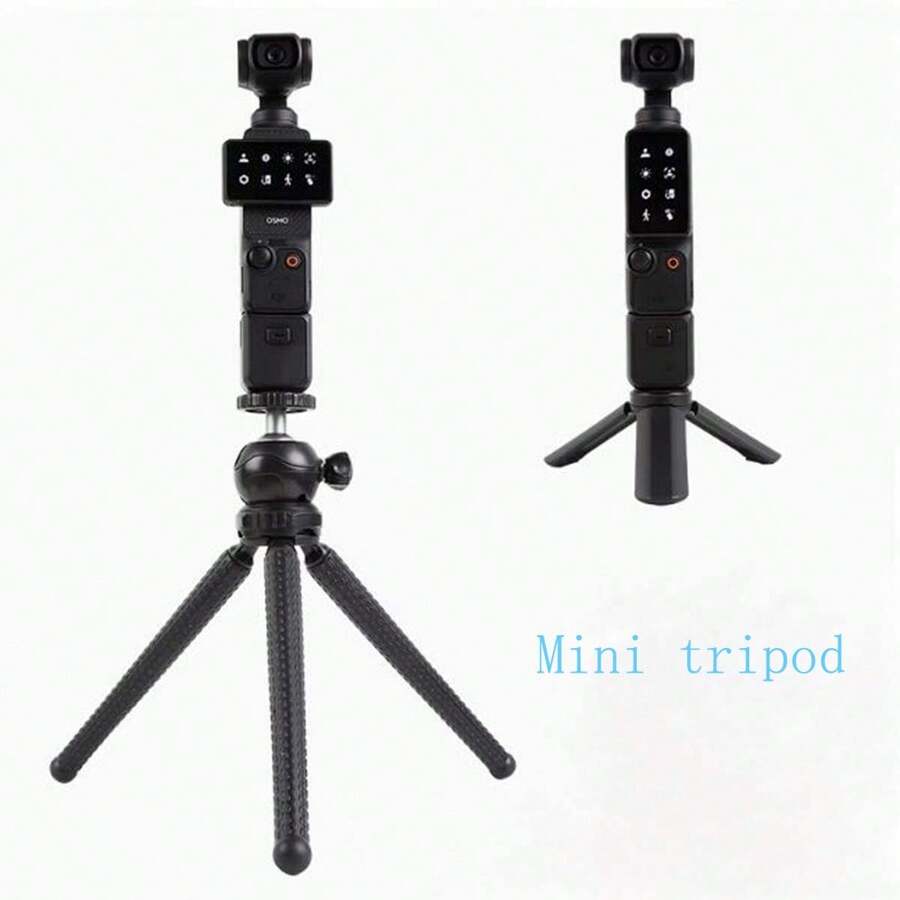 DJI Osmo Pocket 3 Tripod Stand, Mini Tripod Mount Accessory For DJI Pocket 3 Camera - Black - View 1