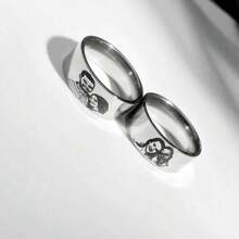 [Custom Order] 1pc 8mm Polished Stainless Steel Custom Engraved Ring For Men & Women, Personalized Photo/Image Engraved Jewelry Gift To Record Special Moments