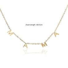 1pc Fashion Minimalist Letter Necklace For Women, Versatile Vintage Stainless Steel Necklace Suitable For Daily Wear