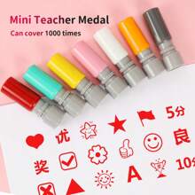 1pc Teacher's Encouragement Stamp - Motivational Classroom Reward & Feedback Stamp, Motivating Rating Stamp Set, Designed For Educators, ABS Material, Self-Inking