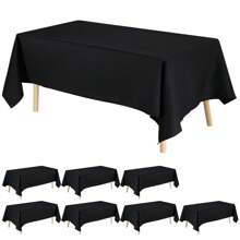 1 件/8 件一次性 PEVA 纯色桌布，适用于矩形桌子，抗皱可洗装饰桌布，适合婚礼、派对、仪式、自助餐、生日、日常使用，107.87*53.94 英寸
