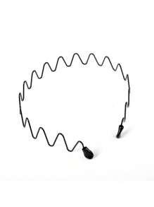 1pc Metal Headband,Wavy Headband,Geometric Headband,Simple Headband,Black Headband,Spring Headband,Basic Headband/Non-Slip Grip,Comfortable Fit,Everyday Versatile,Various Hairstyles/Festival Gift,Birthday Gift,Anniversary Gift/Adult Women,Fashion Influencer,Hairstyle Lover,Business Woman,Elegant Woman,Cool Girl