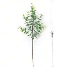 15pcs, 5 Assorted Eucalyptus Stems, Loose Artificial Silver Dollar Eucalyptus Leaves, Premium Dried Eucalyptus Bunches, Artificial Eucalyptus Sprigs For Wedding Vase, ZEKONAN