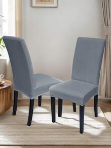 1 szt./4 szt./6 szt. Elastyczne minimalistyczne pokrowce na krzesła w jednolitym kolorze, odporne na zachlapanie i kurz do biura, salonu, jadalni, zestaw 6 pokrowców na krzesła do jadalni, zdejmowane, zmywalne pokrowce na krzesła do jadalni, rozciągliwy pokrowiec na krzesło Parson