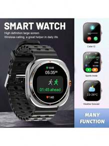 Microwear Smartwatch, Multi-Functional Sports Smartwatch, Wireless Calls/Wireless Music, SMS Reminder, Sedentary Reminder And Customizable Dial Wallpaper And Multiple Sports Modes. Compatible With Android And IOS Phones.Unisex