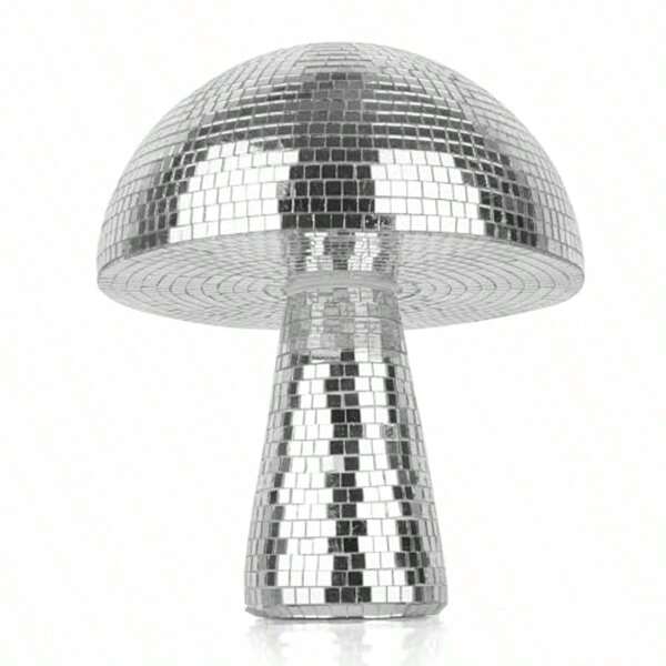 Boule disco créative en forme de champignon pour fête, miroir de décoration de table, boule disco rétro en forme de champignon, décorations d'art pour la maison, ornements de bar