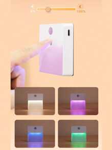 1/2/3PCS New Product RGB Sensor Light Human Body Sensor Light Smart USB Rechargeable Color RGB Magnetic LED Night Light Foot Light Corridor Aisle Staircase Entrance Wall Bookcase Shoe Cabinet Household Lighting Night Light Intelligent Sensitive Sensor