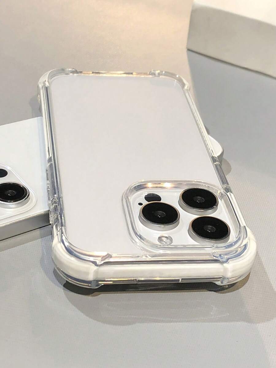 混合型边框装甲透明手机壳，兼容 17 Pro Max、17 Pro、17 Air、14、15、16、17 Pro Max、11、12、13、14、16E，防震后盖