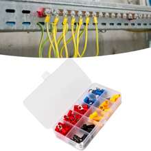 102PCS Insulating Ring Wiring Terminal Connector Classification Kit Wire Connector Ring Terminal Ring -Shaped Wiring Sheet Kit - Multicolor - View 3