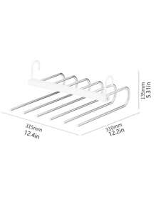 1pc Foldable PET Pants Hanger,Japanese Style Simple White Multifunctional Cloth Hanger
