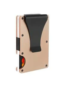 1 Piece Minimalist Wallet With RFID Shielding Function, Ultra-Thin Credit Card Clip, Aluminum Wallet, Suitable For Both Men And Women, Metal Wallet, Men's Front Pocket Can Be Used As A Gift, Multiple Colors, Minimalist Slim Fit