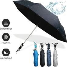 FWTBOOM Windproof Travel Compact Umbrellas For Rain-Compact Folding Umbrella, Travel Umbrella Compact, Small Portable Windproof And Hands-Free Type Umbrellas For Men Women Kid Teenage
