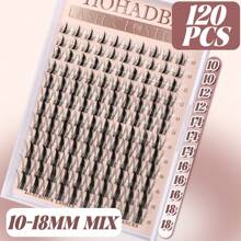 Fairy Lash Clusters Kit 10-18mm Manga Eyelash Clusters C Curl - WideSpan DIY Eyelash Extensions Kit Wet-Look Spiky Anime Lashes Individual Fake Eyelashes Clusters Kit Ultra-Thin Invisible Lash Band - 黑色 - 查看 3