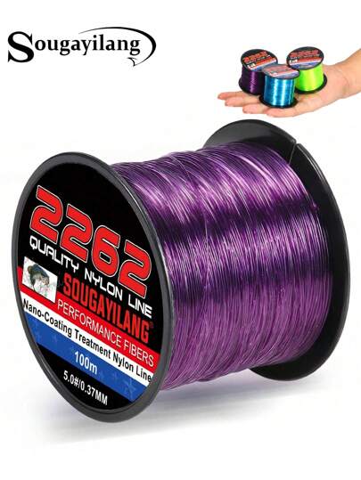 SOUGAYILANG 109码纳米涂层处理尼龙钓鱼线，超耐磨单丝鲤鱼钓鱼线，户外钓鱼配件