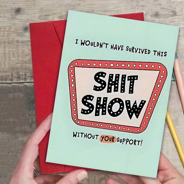 Happy Thank You Card, I Wouldn't Survive Without Your Support | Thank You Card | Funny Thank You Card | Thank You Card | Friendship Card, 12* 17Cm Includes Envelope