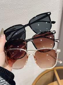 Popular Design Hot Girl Style Perfect Best Friend Style 3-4pcs Square Plastic Full Frame Fashion Eyeglasses Combination,For Women-Vacation Outfits,Street Snap,Musical Festival,Party Fashion Accessories Suitable For All Face Shapes Color Blocking Boho Vacay Vacay Vibes For Summer Beach Vacation,Outdoor,Travel - Multicolor - View 13