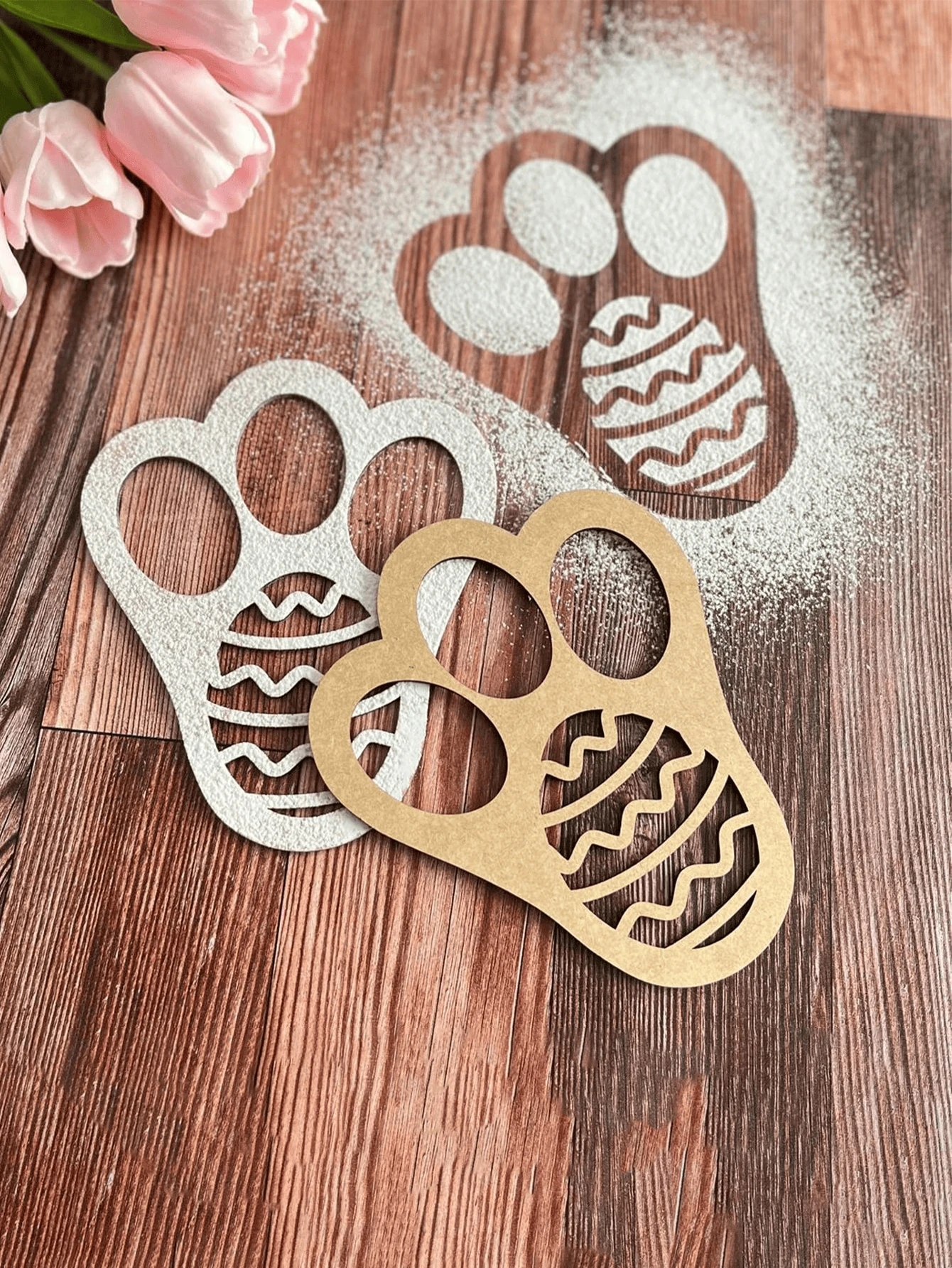 Easter Bunny Props Rabbit Paw Print Footprint Template | SHEIN UK