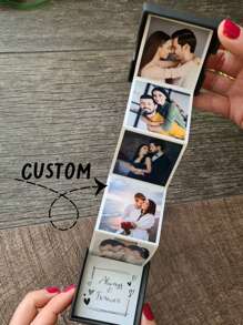Personalized Photo Pull Up Gift Box For Him Or Her Birthday Anniversary Plastic Storage Basket Toy Basket House Decor Ideal Personalized Gift For Graduation Wedding Housewarming And Self Care Hamper - Style 1 - View 9