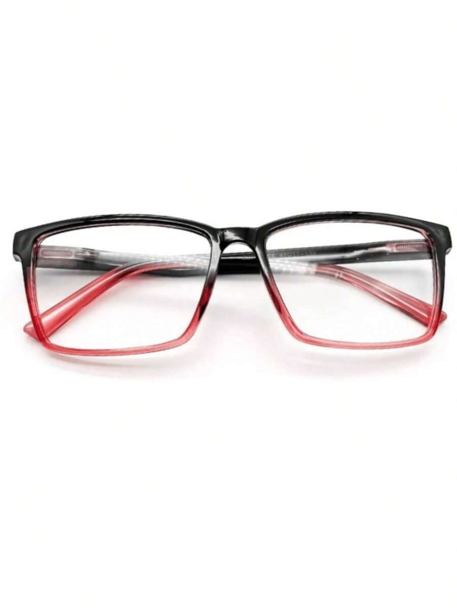 Unisex Rectangular Near Reading Glasses - Rojo - Ver 1