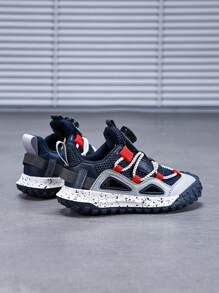 1 Pair Breathable Mesh Upper Teenager Sandals, Soft And Comfortable, Dual-Layer TPR Slip-Resistant Sole, Adjustable Rotary Buckle Closure, Suitable For Daily Wear, Outdoor Activities, And Multiple Occasions Colorful Sneakers - Multicolor - View 6