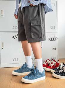 Men's Fashionable Thick Sole Breathable Low-Top Casual Sneakers, Spring/Summer - Blue - View 7