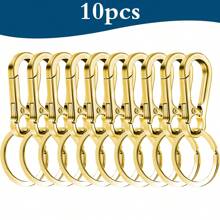 4/6/10pcs Durable Metal Carabiners Keychains - Carabiners, Metal Keychains With Convenient Keyring And Keychain Pouch, Sturdy Clips And Car Key Hooks - Carabiner - View 11