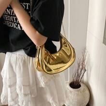 Chic Shoulder Bag For Women, Fashionable Crescent Design, Suitable For Shopping, Parties, Summer - Multicolor - View 6