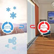 Magnetic Thermal Insulation Door Curtain, Prevents Cold/Heat Air From Entering, Suitable For Air-Conditioned Or Heated Rooms, Home Kitchens - Transparent