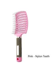 1pc Haarborstel Hoofdhuidmassage Kam Man Haarborstel Nylon Vrouwen Nat Krullend Ontwarren Haarborstel Voor Salon Kapsalon Styling Tools