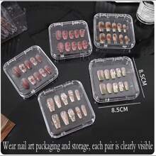 Wear-Resistant Storage Box, Handmade Transparent Nail Polish Display Case, Small Nail Art Packaging Box For Final Products - Transparent - View 1