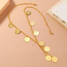 Collana con pendente a moneta antica vintage e ingrandito, di moda
