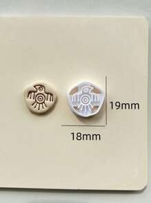 Emporte-pièce pour argile polymère avec symboles, emporte-pièces en forme de symboles bohèmes en argile polymère pour la fabrication de bijoux de boucles d'oreilles DIY, moules de DIY en plastique haute précision