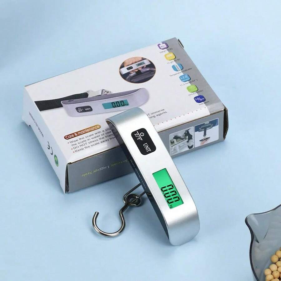 Digital LCD Display 110lb/50kg Electronic Luggage Hanging Suitcase Travel Weighs Baggage Bag Weight Balance Portable Scale Tool - one-size - View 1