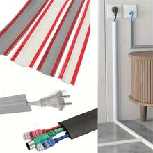Self-Adhesive PVC Cable Protection Roll - Floor And Wall Cable Covering, Home And Office Wire Management - Multicolor - View 8