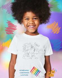 CAMISA PARA COLORIR UNICÓRNIO