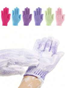 2/4 pezzi Guanti da bagno, Asciugamani da bagno, Guanti esfolianti da bagno, Asciugamani da bagno doppia faccia per massaggio, Spugne per il bagno con gel doccia, Perfetti strumenti per la pulizia del corpo, adatti per uso domestico