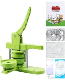 Button Maker Machine, 75mm(3 Inch) DIY Pin Button Maker Press Machine Kit, Badge Button Press Machine Pin Maker Machine With Free 100pcs Button Parts&Pictures&Circle Cutter&Magic Book - 2.25 英吋/58毫米 - 查看 7