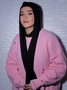 2pcs Simple Beanie Hat + Lightweight Chiffon Scarf Set, Suitable For Daily Use