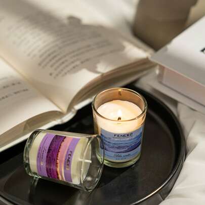 1 件 50 克玫瑰香味大豆蜡烛，家居装饰，送给朋友和家人的礼物，香味芳香疗法蜡烛