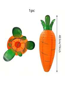 1 pieza Linterna colgante de papel con forma de zanahoria para Pascua - Naranja vibrante con Top verde, ideal para celebraciones de primavera y decoración del hogar