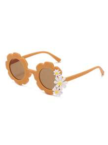 1 Pair Of Cute Children's Flower Shaped Glasses, Suitable For Boys And Girls Traveling, Photo Props, Daily Wear, Birthdays, And Gift Rewards