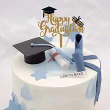 1 件毕业蛋糕装饰，2025 届蛋糕装饰，祝贺毕业蛋糕装饰，2025 届毕业派对用品，祝贺，大学毕业派对装饰