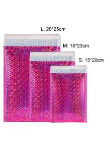 10pcs/Set Holographic Bubble Mailer Rose Red Mailing Envelope Waterproof Courier Bag Padded Bubble Envelopes Pack Bag For Shipping - Multicolor - View 11