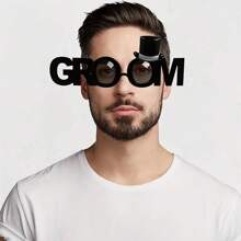 Set de 2 gafas divertidas para el novio - Conjunto de gafas de moda, gafas para despedida de soltero, accesorios para fotos, decoración para fiesta de boda, set de gafas para la ducha nupcial, suministros para fiesta de bodas