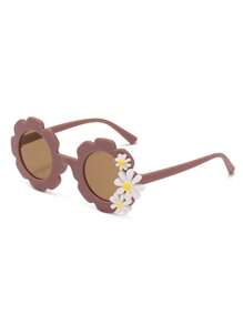 1 Pair Of Cute Children's Flower Shaped Glasses, Suitable For Boys And Girls Traveling, Photo Props, Daily Wear, Birthdays, And Gift Rewards