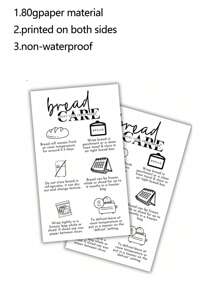 Customization Instruction Cards,50pcs,Bread Care Sourdough Storage Bakery Baker Client Packaging Cinnamon Roll Cupcake Cake How To Store - DIY Instruction Card - View 7