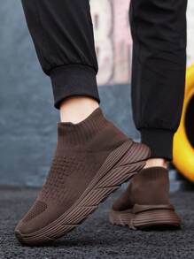 1 par de zapatillas informales de unicolor para niños adolescentes, aptas para primavera y otoño