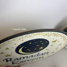 1 Pezzo Set Decorazione Tavola con Stelle e Luna per Casa, Tavolo da Pranzo, Portico, con Decorazione in Legno e Supporto